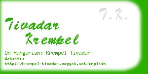 tivadar krempel business card